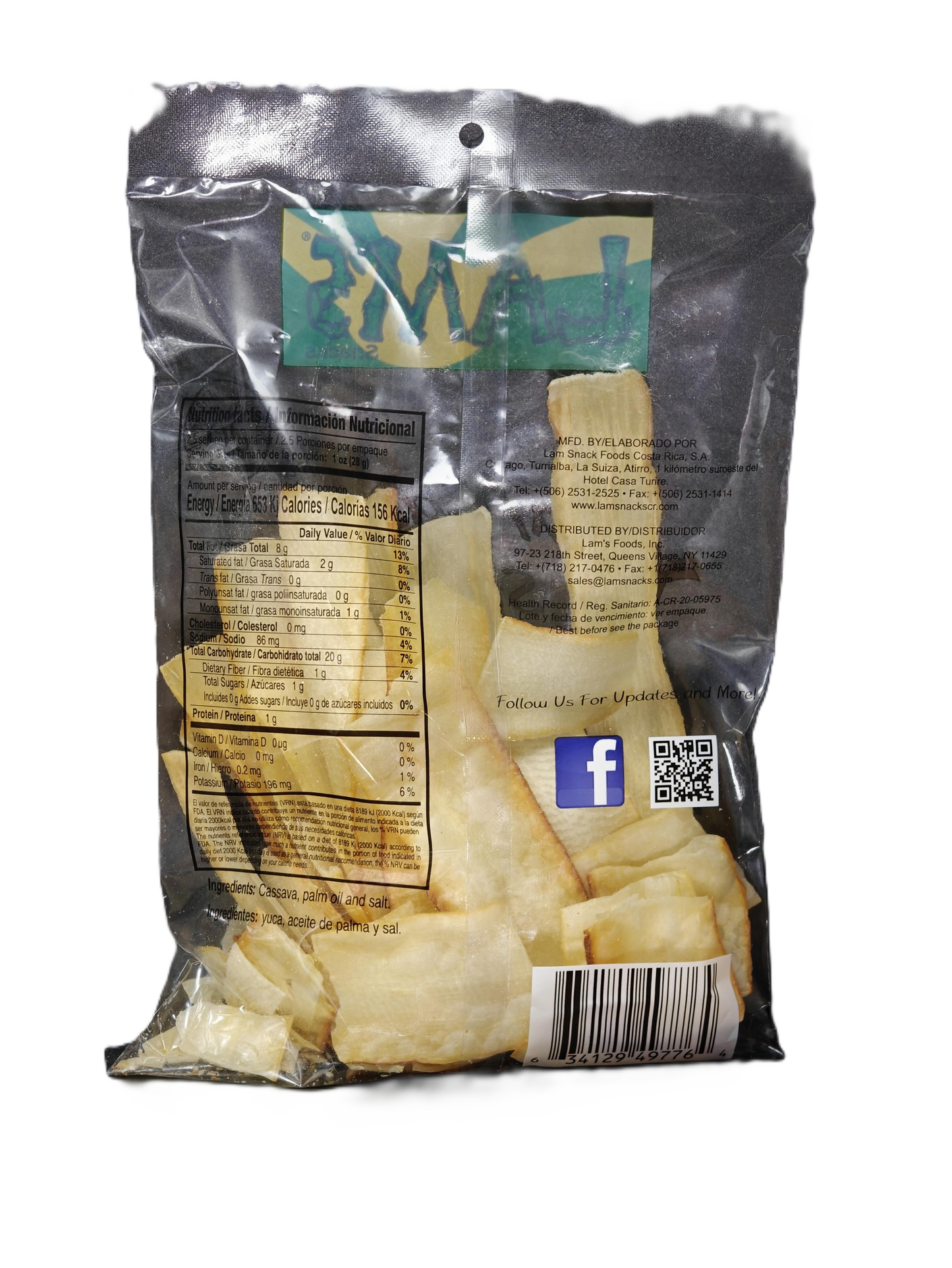 Lam’s Yuca Cassava Strips – 3 oz | Crunchy Latin-Style Snack Tiras de Yuca