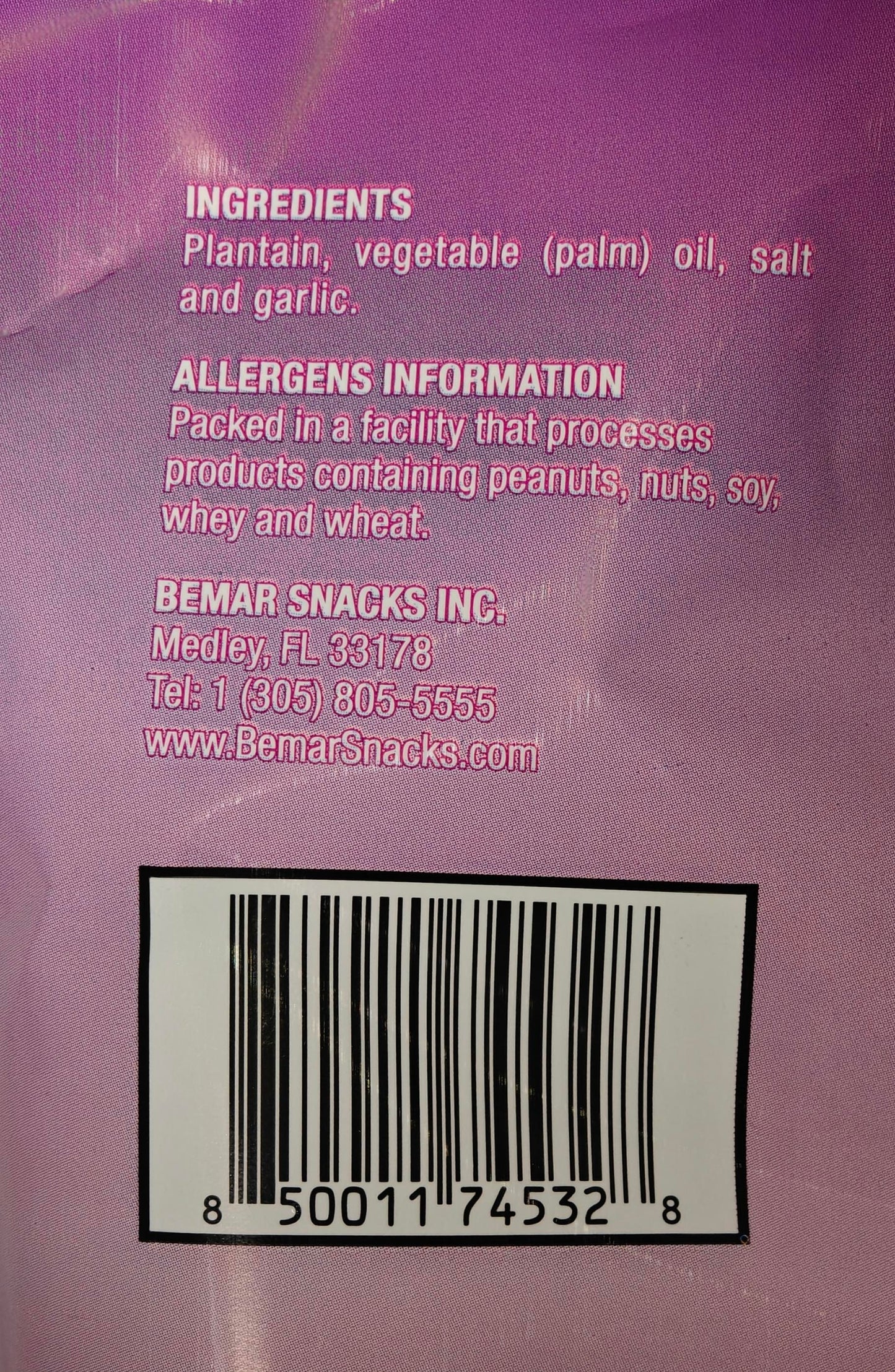 Bemar Tostones Garlic – Fried Plantain Chips with Garlic Flavor – 3 oz