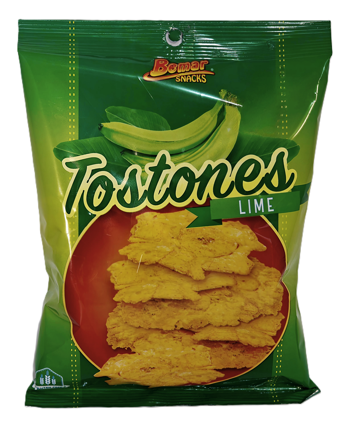 Bemar Tostones Lime – Zesty Fried Plantain Chips – 3 oz Bag