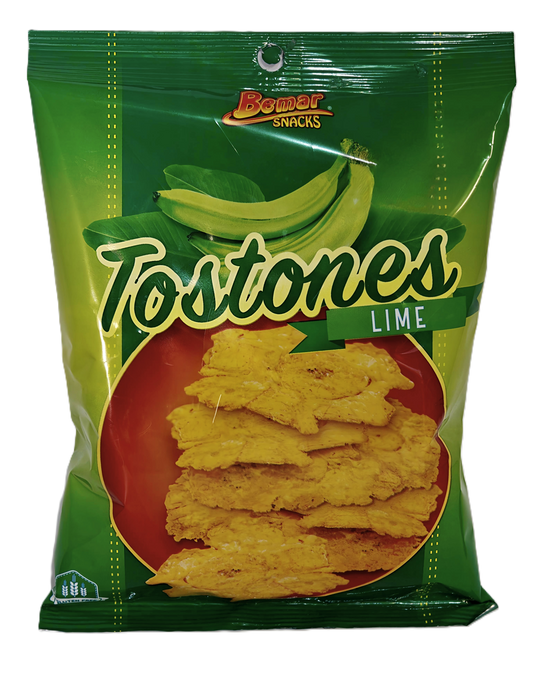 Bemar Tostones Lime – Zesty Fried Plantain Chips – 3 oz Bag