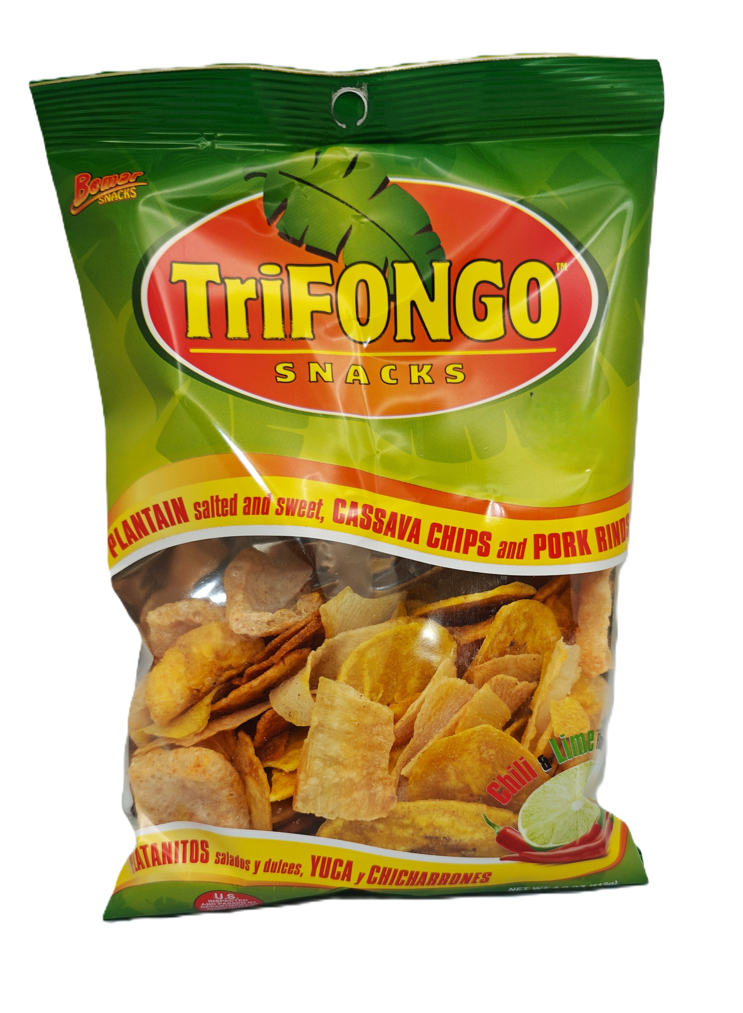 TriFongo Snacks – Plantain, Cassava Chips & Pork Rinds Mix | 4 oz Bemar Snacks