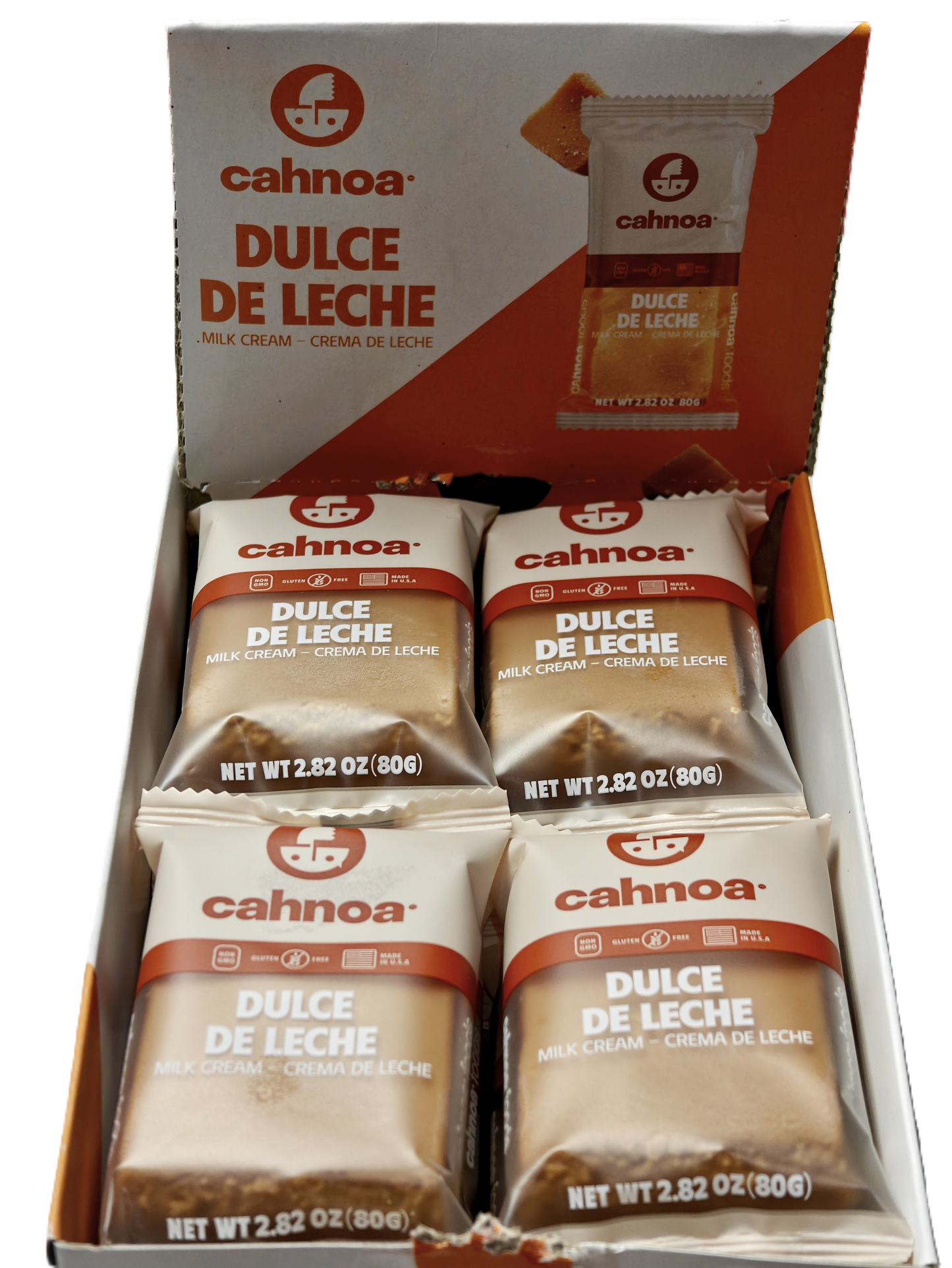 Cahnoa Dulce de Leche Milk Cream Bars 16 Pack | Soft Handmade Latin Dessert Candy