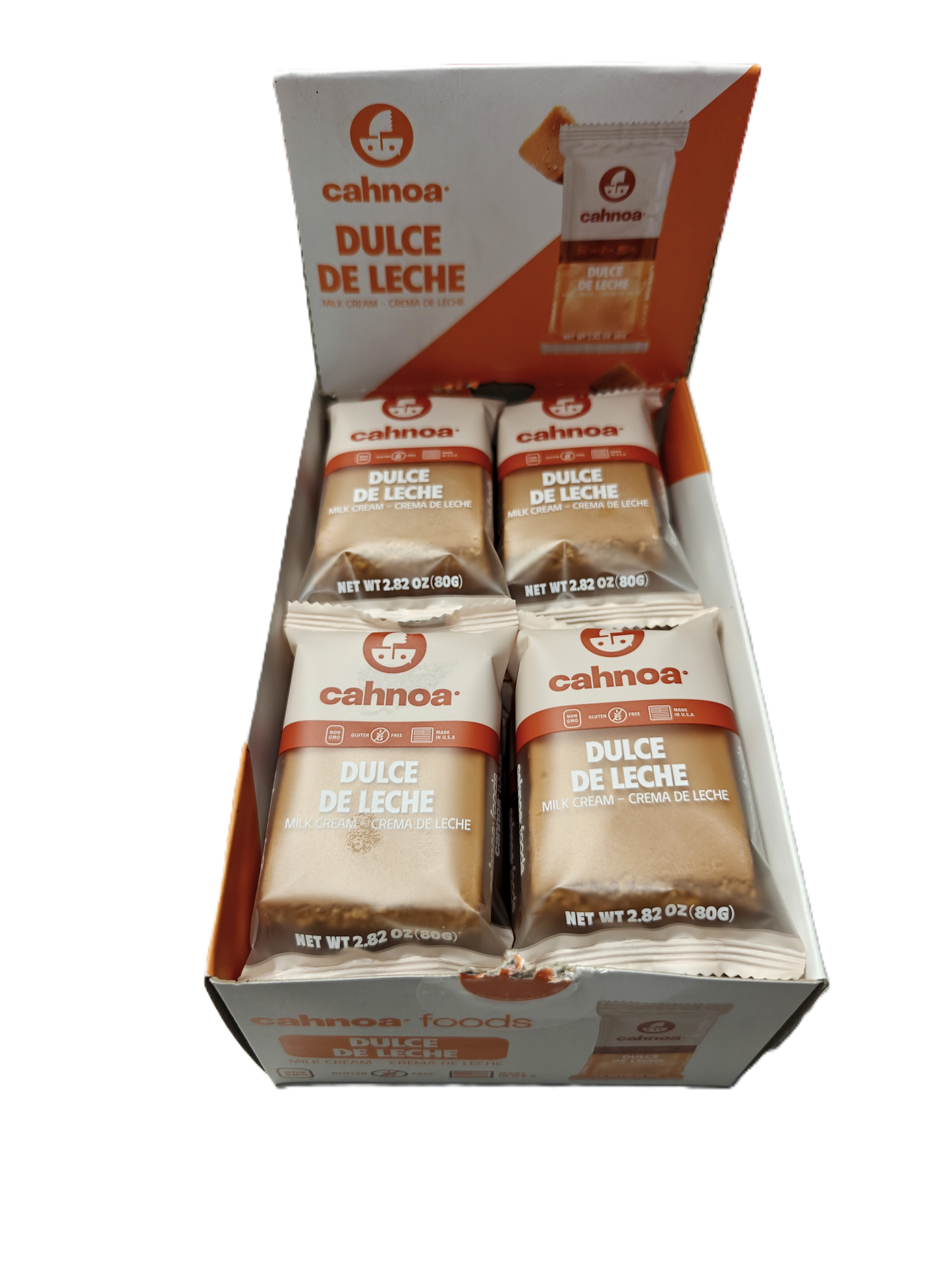 Cahnoa Dulce de Leche Milk Cream Bars 16 Pack | Soft Handmade Latin Dessert Candy