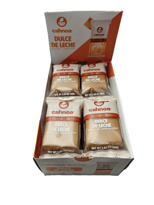 Cahnoa Dulce de Leche Milk Cream Bars 16 Pack | Soft Handmade Latin Dessert Candy