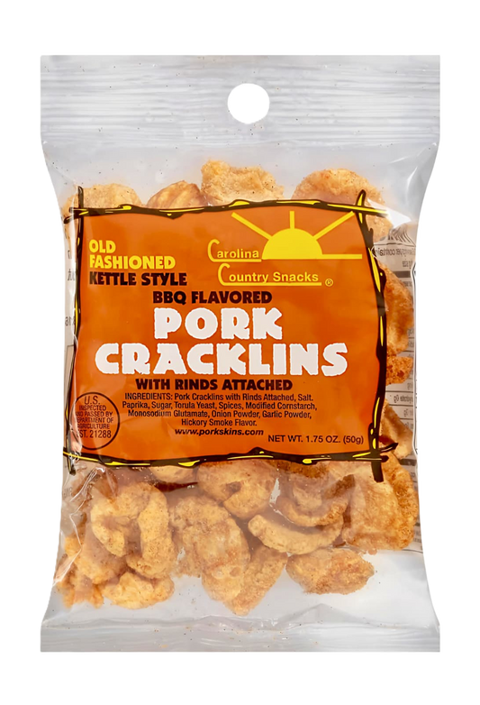 Carolina Country Snacks – Chicharrones de cerdo con sabor a barbacoa al estilo tradicional (50 g)