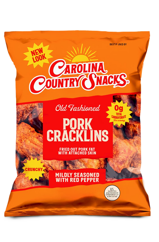 Carolina Country Snacks – Chicharrones de cerdo ligeramente sazonados (50 g)