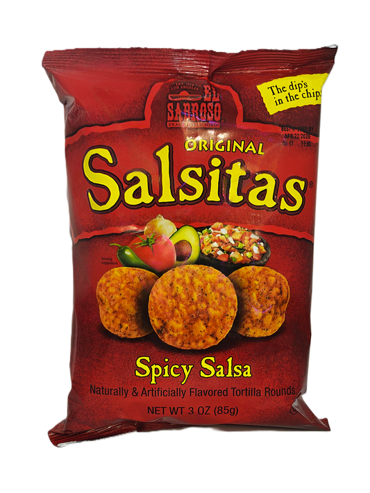 El Sabroso Salsitas – 3 oz | Spicy Salsa Flavored Tortilla Rounds