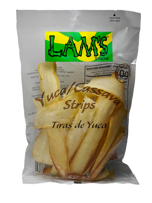 Lam’s Yuca Cassava Strips – 3 oz | Crunchy Latin-Style Snack Tiras de Yuca